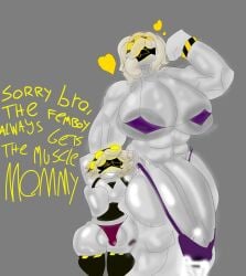 alternate_version_available bikini envy_(murder_drones) futa_is_bigger futanari hyper_penis intersex large_penis murder_drones muscular n_(murder_drones) smooyt v_(murder_drones)