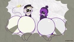 1boy 1boy1girl 1girls animated ass big_ass big_butt bottomless butt fart fart_cloud fart_fetish farting fat_ass fat_butt female glitch_productions hat huge_ass huge_butt male murder_drones n_(murder_drones) no_sound purple_eyes purple_hair tagme tail thebuttden thick_ass thick_butt uzi_(murder_drones) video white_hair yellow_eyes