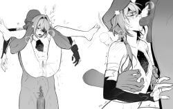 1cuntboy 2boys anaxa_(honkai:_star_rail) creampie cum_inside cuntboy gay hkhammm honkai:_star_rail intersex male male_only nipple_play partially_clothed penis_in_mouth sucking_penis
