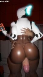 3d alternate_breast_size big_breasts big_butt breasts cake_slice chocolate_cake_gameboy_and_me curvy curvy_figure dark-skinned_female dark_skin female game_controller haydee haydee_(game) heels high_heels hips huge_breasts leotard male/female rvns3d staring_at_viewer teasing tight_clothing tight_fit