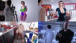 1girls 2boys 3d apocalust big_ass big_breasts breasts bust busty chest curvaceous curvy curvy_figure evelyn_(psychodelusional) female hips hourglass_figure huge_ass huge_breasts large_ass large_breasts light-skinned_female light_skin male male/female mature mature_female mature_male original_character psychodelusional slim_waist thick thick_hips thick_legs thick_thighs thighs top_heavy voluptuous waist wide_hips