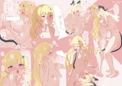 2girls :o ^^^ absurdres adjusting_hair arm_up ass_blush balls balls_touching biting_another's_tail blank_censor blonde_hair blue_eyes blunt_bangs blush breasts censored closed_eyes commentary_request completely_nude cum cumdrip cunnilingus curled_fingers curled_horns demon_tail earrings erection face-to-face facing_ahead facing_to_the_side facing_up fellatio female fingering french_kiss full-face_blush futa_on_female futa_with_female futanari hair_between_eyes hair_ornament hand_on_another's_arm hand_on_another's_ass hand_on_another's_chin hand_on_another's_neck hands_on_another's_thighs hands_up head_on_pillow heart height_difference highres holding_another's_tail horns implied_object_insertion implied_vaginal intersex jewelry key_earrings kissing kissing_penis knee_blush licking licking_nipple long_hair looking_at_another looking_at_penis lying medium_breasts motion_lines multiple_girls multiple_views nipple_stimulation nipples nude on_back oral penis penis_awe penis_grab penis_shadow phoebe_(wuthering_waves) pillow pussy_juice saliva shaking shoulder_blush siff59 small_breasts speech_bubble spoken_heart spread_legs standing star_tattoo steam sweat tail tail_around_another's_leg tail_insertion tail_wrap tattoo tears testicles thought_bubble tiptoes tongue tongue_out translation_request very_long_hair wuthering_waves zani_(wuthering_waves)