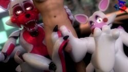 blender_(artwork) blender_cycles canid canine digital_media_(artwork) double feet five_nights_at_freddy's five_nights_at_freddy's_2 fnaf_vr_help_wanted foot_fetish foot_play footjob fox funtime_foxy_(fnaf) funtime_foxy_qutiix group hi_res humanoid machine male_foot_fetish male_only mammal mangle_(fnaf) robot robot_anthro robot_humanoid rookieanimator210 scottgames sex sister_location trio