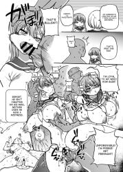 1boy 2girls bald_male balls big_breasts blush breasts cheating cheating_husband cheek_bulge clothed clothed_female clothed_female_nude_male clothing cum cum_drip cum_dripping cum_dripping_from_mouth cum_dripping_out_of_pussy cum_in_pussy cum_inside doujinshi emotionless_female emotionless_sex english english_text faceless_male fat_male forced forced_impregnation forced_sex functionally_nude_female groping groping_breasts groping_from_behind impregnation impregnation_request investigator kiliu kissing kissing_while_penetrated lies lying male nandemo_chousa nipples nude nude_male nude_male_clothed_female onomatopoeia oral ovum prison_guard_position sailor_uniform school_uniform schoolgirl schoolgirl_uniform shaking shirabe_kumao speech_bubble sperm sperm_cell sperm_meets_ovum sweat sweating sweaty swinging_breasts teen_girl teenage_girl teenager text thick_thighs thighhighs thighs ugly_bastard vaginal_penetration x-ray xray xray_view