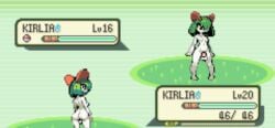 2futas anthro anthroemerald anus backsack balls breasts chastity_cage cute dickgirl furry futa_sans_pussy futanari gynomorph huge_butt humanoid_penis intersex kirlia lockball male male_symbol mod nude pixel_art pokemon pokemon_rse sprite_art standing