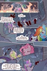 accessory anus applejack_(mlp) barely_visible_anus blue_body blue_eyes bodily_fluids braided_hair closed_eyes cold-blooded-twilight comic cross-popping_vein cutie_mark dialogue earth_pony english_text equid equine eye_patch eyelashes eyewear female feral flower flower_in_hair fluttershy_(mlp) flying friendship_is_magic hair hair_accessory hasbro hi_res hooves horn horse mammal motion_lines multicolored_hair my_little_pony mythological_creature mythological_equine mythology night onomatopoeia outside pegasus pink_body pink_hair pinkie_pie_(mlp) plant pony purple_body purple_hair quadruped rainbow_dash_(mlp) rainbow_hair rarity_(mlp) solo sound_effects speech_bubble sweat sweatdrop talking_feral text tree twilight_sparkle_(mlp) unicorn unicorn_horn white_body wings
