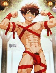 camp_buddy christmas christmas_outfit gay gay_sex gift_wrapped hentai keitaro_nagame mikkoukun yaoi