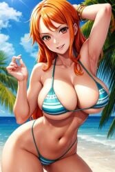 ai_generated ben(artist) bikini female female_only nami_(one_piece) one_piece