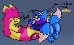 anthro blowjob blue_fur buizel dave_and_bambi_mod deepthroat furret furry penetration pink_fur pokemon pokemon_(species) sapphire_(hotzoruasex) sherbet_(hotzoruasex) smaller_female straight yellow_fur