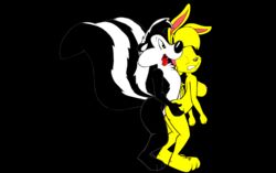 animated crossover jazz_jackrabbit_(series) looney_tunes lori_jackrabbit pepe_le_pew rabbit skunk smooth_fur vaginal_penetration