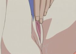 1boy 1girls animated aniyome_wa_ijippari blue_hair cleft_of_venus clitoris female female_focus female_penetrated female_pubic_hair fingering hentai hentai_series horny horny_female horny_male inner_thighs katsuragi_mai katsuragi_tsutomu lover-in-law male male/female male_penetrating male_penetrating_female no_panties pubic_hair pussy pussy_juice wet wet_pussy