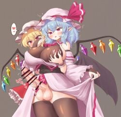 1futa 1girls arinu bat_wings big_balls big_breasts big_penis blonde_female blonde_hair blonde_hair blue_hair breast censored curvy curvy_figure erect_nipples erect_nipples_under_clothes erect_penis erection erection_under_clothes erection_under_dress erection_under_skirt flandre_scarlet futa_on_female futa_with_female futanari hair handjob huge_breasts incest light-skinned_female light-skinned_futanari light_skin mature_female medium_breasts mob_cap mostly_clothed nipple_bulge nipple_play nipple_tweak nipples_visible_through_clothing pointy_ears red_eyes remilia_scarlet shortstack sisters thick_thighs thighhighs thighs touhou vampire_girl wings