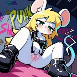 ai_generated female hi_res kur-art looking_at_viewer pussy rat rat_girl solo