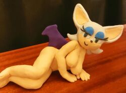 1girls breasts clay female lewsklay nude rouge_the_bat sonic_(series) tagme traditional_media_(artwork)