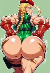 ai_generated backboob big_ass big_breasts cammy_white capcom gigantic_ass gvukub huge_ass street_fighter thick_thighs wide_hips wobbling_ass