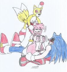 amy_rose anthro big_breasts big_hips big_penis black_sclera blood blue_body blue_fur bouncing_breasts brain_fuck corpse_fuck cowgirl_position creepypasta dead dead_eyes death demon_hedgehog doll female_death floating furry grabbing_head grabbing_legs green_eyes guro hedgehog_girl high_heel_boots living_doll long_boots long_gloves male/male/female marlon64 naked_boots naked_female naked_gloves necrophilia open_mouth pink_body pink_fur pink_hair red_eyes red_penis rolling_eyes skull_fucking snuff sonic.exe sonic_(series) sonic_the_hedgehog_(series) tails_doll threesome tongue_out traditional_drawing_(artwork) vaginal_sex white_background yellow_body