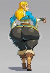 ai_generated big_ass breath_of_the_wild gigantic_ass gvukub huge_ass nintendo princess_zelda the_legend_of_zelda thick_thighs walking wide_hips wobbling_ass