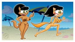 2girls breasts female kitty_katswell mrs._katswell nickelodeon nicktoons nude nude_beach pussy t.u.f.f._puppy tagme zarnacius