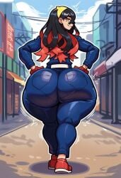 ai_generated big_ass carmine_(pokemon) gigantic_ass gvukub huge_ass nintendo pokemon thick_thighs walking wide_hips wobbling_ass