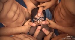 1girls 3d 5boys brown_eyes brown_skin clone_trooper clone_wars emerie_karr female gangbang glasses glasses_only male multiple_boys oral oral_sex self_upload selfcest star_wars star_wars:_the_bad_batch surrounded_by_penises technically_selfcest the_bad_batch thearti3d