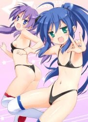 2girls artist_request kagami_hiiragi konata_izumi lucky_star tagme