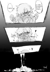 comic comic_panel countryhumans egg egg_laying english_text girly heart heart-shaped_pupils tentacle tentacle tentacle_in_mouth tentacle_sex text_bubble united_kingdom_(countryhumans)