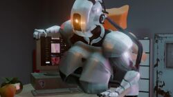 animated glados glados_(human) glados_(humanoid) humanoid_robot no_sound portal portal_(series) portal_2 robot robot_girl robot_humanoid robot_joints tagme video video_games