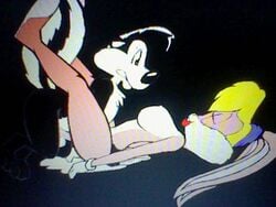 anthro female fur furry lola_bunny looney_tunes male pepe_le_pew rabbit skunk smooth_fur straight tagme