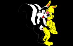 animated crossover jazz_jackrabbit jazz_jackrabbit_(series) looney_tunes lori_jackrabbit pepe_le_pew skunk smooth_fur