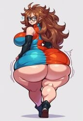 ai_generated android_21 android_21_(human) big_ass big_breasts dragon_ball gigantic_ass gvukub huge_ass thick_thighs walking wide_hips wobbling_ass