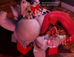 1boy 1femboy 2boys 3d aphra_(mermio) christmas dialogue eating_ass english_text femboy gay huge_ass male male/male male_on_femboy male_only mermio mermio_(oc) roblox robloxian tagme text