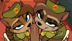 2girls ai_generated animated charlotte_(hotel_transylvania) collaborative_fellatio female furry r.ai.ven sophie_(hotel_transylvania) tagme video