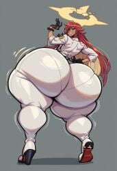 ai_generated big_ass gigantic_ass guilty_gear guilty_gear_strive gvukub huge_ass jack-o'_valentine thick_thighs wide_hips wobbling_ass