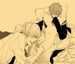 censored kuroko's_basketball kuroko_no_basuke male male_only ryota_kise tetsuya_kuroko yaoi