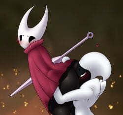 2025 2d 2girls anthro arachnid arachnid_humanoid ass ass_crack ass_eating ass_focus ass_grab big_ass big_butt blush bug butt_focus butt_grab dark_skin deep_skin digital_drawing_(artwork) digital_media_(artwork) duo female female/female heart_symbol hollow_knight hollow_knight:_silksong hornet_(hollow_knight) huge_butt hydrareality insects lace_(hollow_knight) red_cloak red_clothing rimming rimming_female team_cherry thick_thighs white_shirt yuri
