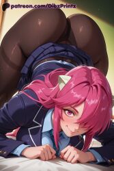 1girls ai ai_assisted ai_generated anime artist_name ass black_panties black_pantyhose blazer blue_jacket blue_necktie blue_skirt blush breasts closed_mouth clothes_lift collared_shirt dibzprintz elfen_lied female hair_over_one_eye hi_res high_quality high_resolution highres horns jacket large_breasts long_hair long_sleeves looking_at_viewer lucy_(elfen_lied) necktie one_eye_covered panties panties_under_pantyhose pantyhose patreon_logo patreon_username pink_eyes pink_hair pleated_skirt school_uniform shirt skirt skirt_lift smile solo thighband_pantyhose thong top-down_bottom-up torn_clothes torn_pantyhose underwear watermark web_address white_shirt