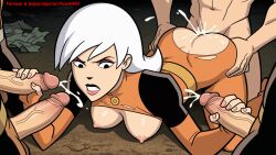 absurd_res ai ai_art ai_generated ass azure993 blowjob breasts doggy_style drew_saturday erection fellatio female female_focus from_behind gangbang gigantic_cock gigantic_dick girly hi_res high_quality high_resolution highres indoors large_cock large_dick lips lipstick long_hair looking_at_viewer looking_down makeup milf monster_cock monster_dick multiple_boys nipples nude open_mouth parted_lips penis pussy ripped_clothing sex solo_focus spread_legs straight testicles the_secret_saturdays thighs uncensored