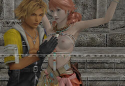 1boy 1girls 3d fantasiescreation female final_fantasy final_fantasy_x final_fantasy_xiii male oerba_dia_vanille tagme tidus