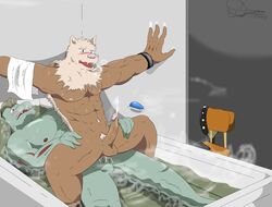 anal anthro color cum fur furry indoors insertion interspecies machoke male male_only multiple_males nude penis pokemon pokemon_(species) primeape sex tagme testicles water yaoi