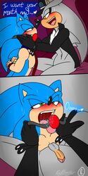 anthro ball_gag balls bondage boots bound collar comic fur furry furry_only gag girly hedgehog male male_only mammal masturbation multiple_males musk no_humans penis redfirestar silver sonic_(series) sonic_the_hedgehog yaoi