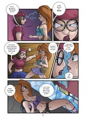 angry brown_hair comic crossover disney family_guy female glasses green_eyes human kartoon_warz_#2:_bikini_party kim_possible kimberly_ann_possible large_breasts mad meg_griffin orange_hair reddyheart redhead short_hair