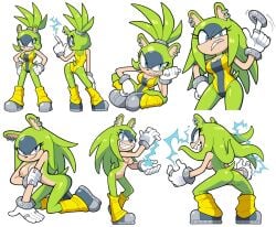 absurd_res afrosoricid anthro ass breasts cleavage clothed clothing ear_piercing electricity electricity_manipulation elemental_manipulation erect_nipples female footwear genitals hair hair_down hi_res idw_publishing looking_at_viewer mammal multiple_poses navel nipples one-piece_swimsuit piercing ponytail pose sega shoes smile solo sonic_the_hedgehog_(comics) sonic_the_hedgehog_(idw) sonic_the_hedgehog_(series) stealth-brock surge_the_tenrec swimwear tail tenrec vulva