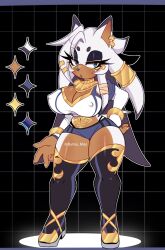 1girls anthro anubis artist_request big_ass big_breasts big_butt blue_eyes booty_shorts bra breasts celestia_anubis crop_top curvaceous curvy curvy_body curvy_female curvy_figure curvy_hips deity earings echidna erect_nipples female gloves goddess gold_(metal) gold_jewelry gold_trim hand_on_hip high_heels jewelry looking_at_viewer makeup nipple_bulge nipples oc original original_character perky_breasts perky_nipples phabershlev pubic_tattoo shiny_skin short_shorts sonic sonic_(series) sonic_the_hedgehog_(comics) sonic_the_hedgehog_(series) tattoo tattoos thick thick_ass thick_butt thick_hips thick_legs thick_thighs thigh_boots thigh_highs thigh_strap thighhighs thighs thong thong_straps tight_clothing voluptuous voluptuous_body voluptuous_female white_fur white_hair wide_hips