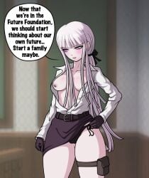 cheeeeeeeeeeeeen danganronpa danganronpa:_trigger_happy_havoc danganronpa_(series) danganronpa_3 kirigiri_kyouko nipples panties shirt_unbuttoned skirt_lift sprite_edit tagme