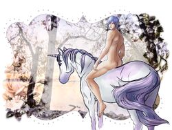 1boy ass elf elf_ears evanyell high_elf looking_at_viewer male male_only nude nude_male tagme tera_online unicorn