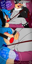 anthro ball_gag balls bondage boots bound collar comic fur furry furry_only gag girly hedgehog male male_only mammal masturbation multiple_males musk no_humans penis redfirestar silver sonic_(series) sonic_the_hedgehog yaoi