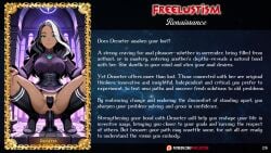 anal anal_insertion anal_masturbation anal_object_insertion anal_only_maebari anus asshole black_dildo black_hair black_hair_female black_socks candle candles caption character_bio character_profile character_sheet commentary corset corset_dress demeter_(freelustism) dildo dildo_in_ass dildo_insertion dildo_riding dildo_sitting english english_commentary english_text female female_focus female_only frame framed framed_picture freelustism green_eyes green_pendant knee_high_socks knee_highs knee_socks long_hair maebari mythology original_character pendant religion socks solo solo_female solo_focus spirit squatting squatting_female squatting_on_dildo squatting_pose squatting_position story tanned tanned_female tanned_skin teen teenager text thighs wavy_hair white_strand_of_hair white_streak young young_female