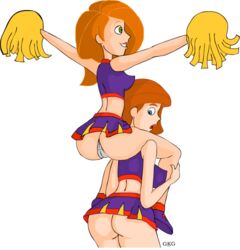 ann_possible cameltoe cheerleader disney disney_channel female female_only gkg human kim_possible kimberly_ann_possible large_breasts medium_breasts mother_and_daughter multiple_females multiple_girls panties short_skirt smooth_skin tagme