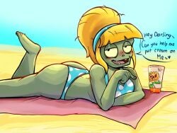 bikini zombie (pvz) from electronic arts by zombiehorny