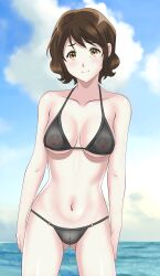1girls akiko_oumae areolae ass_visible_through_thighs bare_arms bare_belly bare_chest bare_hands bare_hips bare_midriff bare_navel bare_shoulders bare_skin bare_thighs bare_torso belly belly_button bikini bikini_bottom bikini_only bikini_top black_bikini black_bikini_bottom black_bikini_top black_string_bikini black_swimsuit black_swimwear blue_background blue_sky breasts brown_eyebrows brown_eyes brown_eyes_female brown_hair brown_hair_female cleft_of_venus closed_mouth_smile clouds collarbone commission commission_art curvaceous curvaceous_body curvaceous_female curvaceous_figure curvaceous_hips curvy curvy_body curvy_female curvy_figure curvy_hips day daylight daytime digital digital_art digital_drawing digital_drawing_(artwork) digital_media digital_media_(artwork) exposed_arms exposed_belly exposed_breasts exposed_chest exposed_hips exposed_midriff exposed_navel exposed_nipples exposed_pussy exposed_shoulders exposed_skin exposed_thighs exposed_tits exposed_torso female female_focus female_only fingers groin halterneck hand_on_leg hand_on_own_leg hand_on_own_thigh hand_on_thigh hibike!_euphonium high_resolution highres horizon inguinal_crease inguinal_ligament kiniro_tofu lean_figure looking_at_viewer medium_breasts midriff narrow_waist navel nervous nervous_expression nervous_face nervous_female nervous_smile nipples ocean oumae_akiko outdoor outdoor_nudity outdoors outside pussy pussy_lips sea seaside shiny_breasts shiny_hair shiny_legs shiny_nipples shiny_shoulders shiny_skin shiny_thighs short_hair shoulders shy shy_expression shy_smile sky slender_body slender_waist slim_waist smile smiley_face smiling smiling_at_viewer smirk solo standing string_bikini swimsuit swimwear thigh_gap thighs uncensored_breasts uncensored_nipples upper_body vulva vulva_line wide_hips